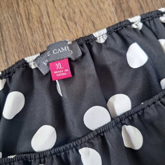 💙 Vince Camuto Sheer Polkadot Peplum Blouse Size XL - Picture 6 of 9